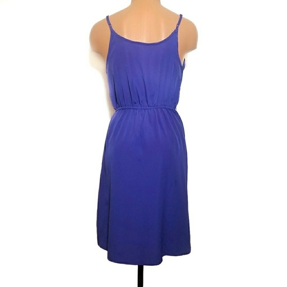 Mossimo Blue Yellow & Navy Empire Waist Dress XS - Picture 6 of 8